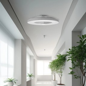 Toolight Toolight, LED stropné svietidlo s ventilátorom + diaľkové ovládanie APP1551-C, biela, OSW-05180