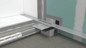 Hansgrohe RainDrain Flex, vrchná sada sprchového žľabu 900, skracovateľný, pre inštaláciu ku stene, čierna matná, HAN-56052670