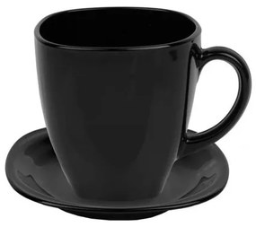 Luminarc Šálky s podšálkami Carine Black 220 ml 6 ks