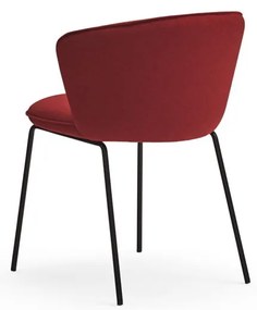 Červené čalúnené jedálenské kreslá v súprave 2 ks Add – Teulat