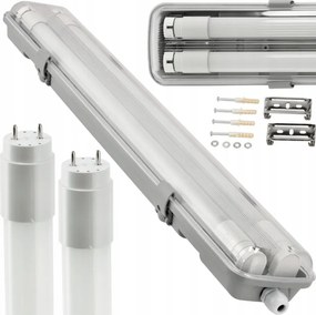 8x Hermetické svietidlo 120 cm - LED lampa a LED žiarivky do garáže a dielne