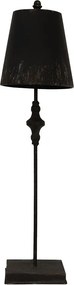 Čierna antik stolná kovová lampa Filla - Ø 20*75 cm E27/max 1*60W