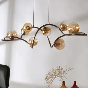 ONLI - Luster na lanku FRIDA 8xG9/10W/230V medená