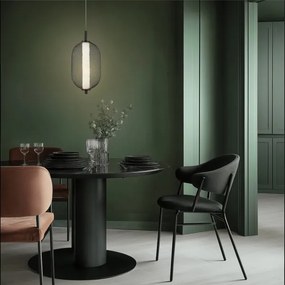 LED závesné svietidlo na lanku PUMA LED/10W/230V pr. 15 cm čierne