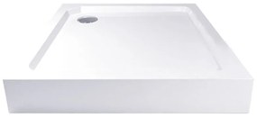 Mereo Mereo, Kora Lite sprchový set: sprchovací kút 90x90x185 cm, chróm ALU, sklo číre, 90 cm, vanička, sifón, MER-CK34123ZH