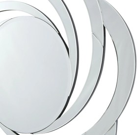 Nástenné zrkadlo ⌀ 70 cm strieborné TREBAN Beliani