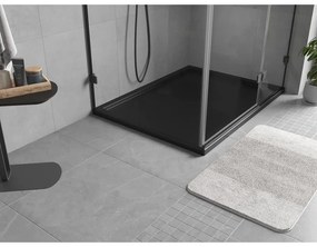Mexen Flow, obdĺžniková sprchová vanička, slim, 80 x 110 cm, čierna matná, 46R708011