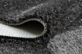 Kúpeľňový koberček SYNERGY glamour / lurex, sivý kruh