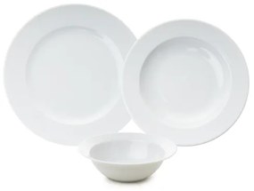 Jedálenská sada 18 ks biela/porcelán