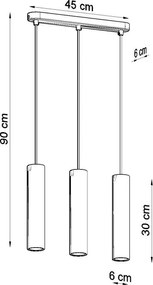 Sivé betónové závesné svietidlo Fadre – Sollux