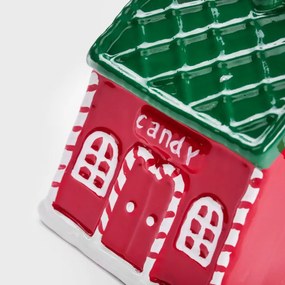 Vianočná ozdoba EVI RED červený domček 710292