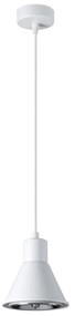 Závesné svietidlo Tazila 1, 1x biele kovové tienidlo, LED