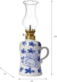 Brilagi - Petrolejová lampa MERLIN biela/modrá