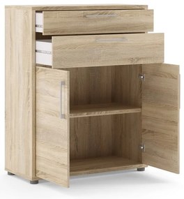 Modulárna knižnica v dekore duba v prírodnej farbe 89x113 cm Prima – Tvilum