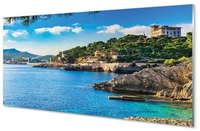 Obraz na akrylátovom skle Španielsko morské pobrežie horách 125x50 cm
