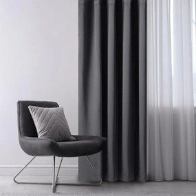Zatemňovací záves blackout RESTILO grafitový 140 x 245 cm sada 2 ks