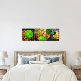 Obraz abstrakcie - Guľa (s hodinami) (90x30 cm)