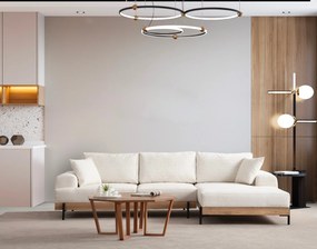 Elegantná rohová pohovka Eti 280 X 170 cm, pravá, biela
