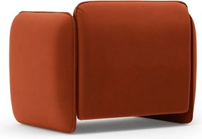 Zamatové kreslo v tehlovej farbe Georgia – Micadoni