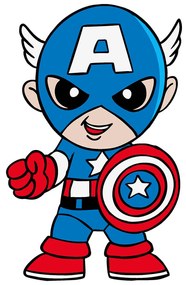 Veselá Stena Drevené vyfarbovacie postavičky Avengers a Deadpool