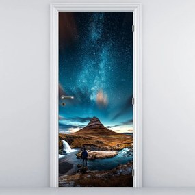 Fototapeta na dvere - Modrá mliečna dráha (95x205cm)