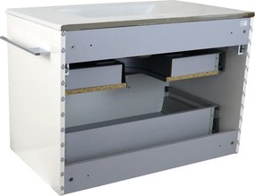 Comodo Kúpeľňová skrinka s keramickým umývadlom Navira W 80 - biela