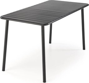 Kovový záhradný stôl Bosco 140 cm čierny