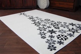 Koberec XMAS - F792 krém/čierny