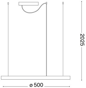 Ideal Lux - LED Stm. luster na lanku ORACLE S LED/28W/230V 4000K pr. 50 cm čierna