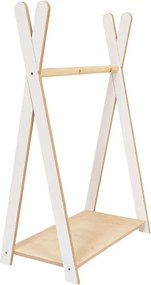 Biely/v prírodnej farbe detský vešiak v dekore borovice 60x97 cm Montessori – Meowbaby