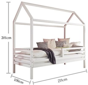 Sconto Posteľ KARLONIE 1 borovica biela, 90x200 cm