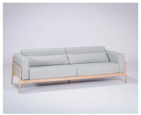 Modrosivá pohovka s konštrukciou z dubového dreva Gazzda Fawn, 240 cm