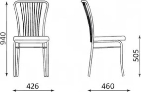 NOWY STYL Neron jedálenská stolička chrómová / oranžová (V83) | BIANO