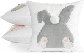 VEĽKONOČNÁ DEKORAČNÁ OBLIEČKA NA VANKÚŠ RUMP 45X45 CM VZOROVANÁ