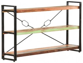 vidaXL Knižnica s 3 policami 140x30x80 cm recyklovaný masív-