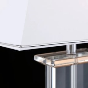 Orion LA 4-1202 - Krištáľová stolná lampa VERONIQUE 1xE27/60W/230V biela/číra