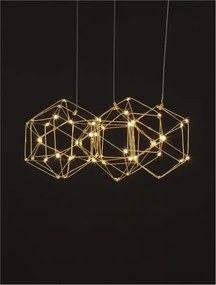 LED luster Nebula 49 zlatá