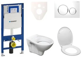 Cenovo zvýhodnený závesný WC set Geberit do ľahkých stien / predstenová montáž + WC Ceramia S-Line Pro 111.300.00.5ND4