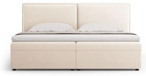 Krémová boxspring posteľ s úložným priestorom 160x200 cm Arendal – Cosmopolitan Design