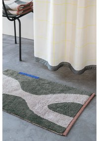 Tmavozelený prateľný bavlnený koberec 50x80 cm Figura – Mette Ditmer Denmark