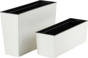 PLASTOVÝ KVETINÁČ BLOOM RIFLO 36X56X20 CM KRÉMOVÁ