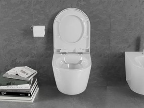 Mexen Lena Rimless závesné WC so sedátkom s pomalým zatváraním, biela - 30220200