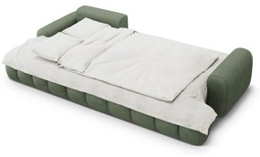 Zelená rozkladacia/s úložným priestorom rohová pohovka (ľavý roh/s leňoškou) Linz – Cosmopolitan Design