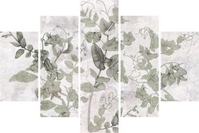 Obraz - Rastliny v omietke (150x105 cm)