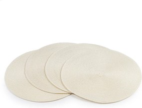 Jahu Prestieranie Deco okrúhle krémová, pr. 35 cm, sada 4 ks
