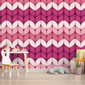 Sablio Tapeta Striedajúce ružové pletenie - 125x75 cm