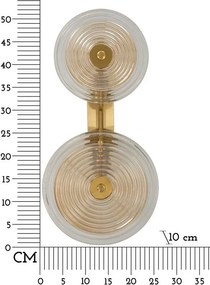 Sklenené nástenné svietidlo v zlatej farbe Venice – Mauro Ferretti