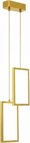 Toolight Toolight, LED závesné osvetlenie, 12W, 3000K, 3500lm, LHJ086-2CP, zlatá, OSW-50061