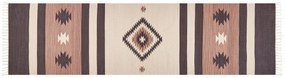 Bavlnený kelímový koberec 80 x 300 cm béžová a hnedá ARAGATS Beliani