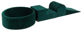 MeowBaby® bazénová zostava Velvet Dark green, 90x30 cm